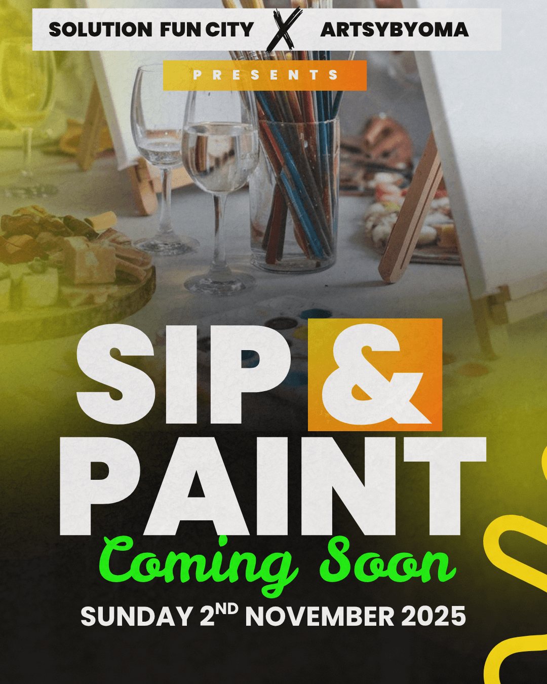 Private event painting activity